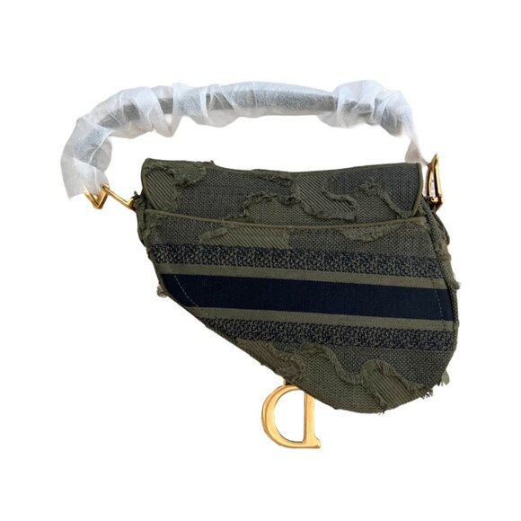 Christain Dior Canvas Saddle green bag - Picture 3 of 10